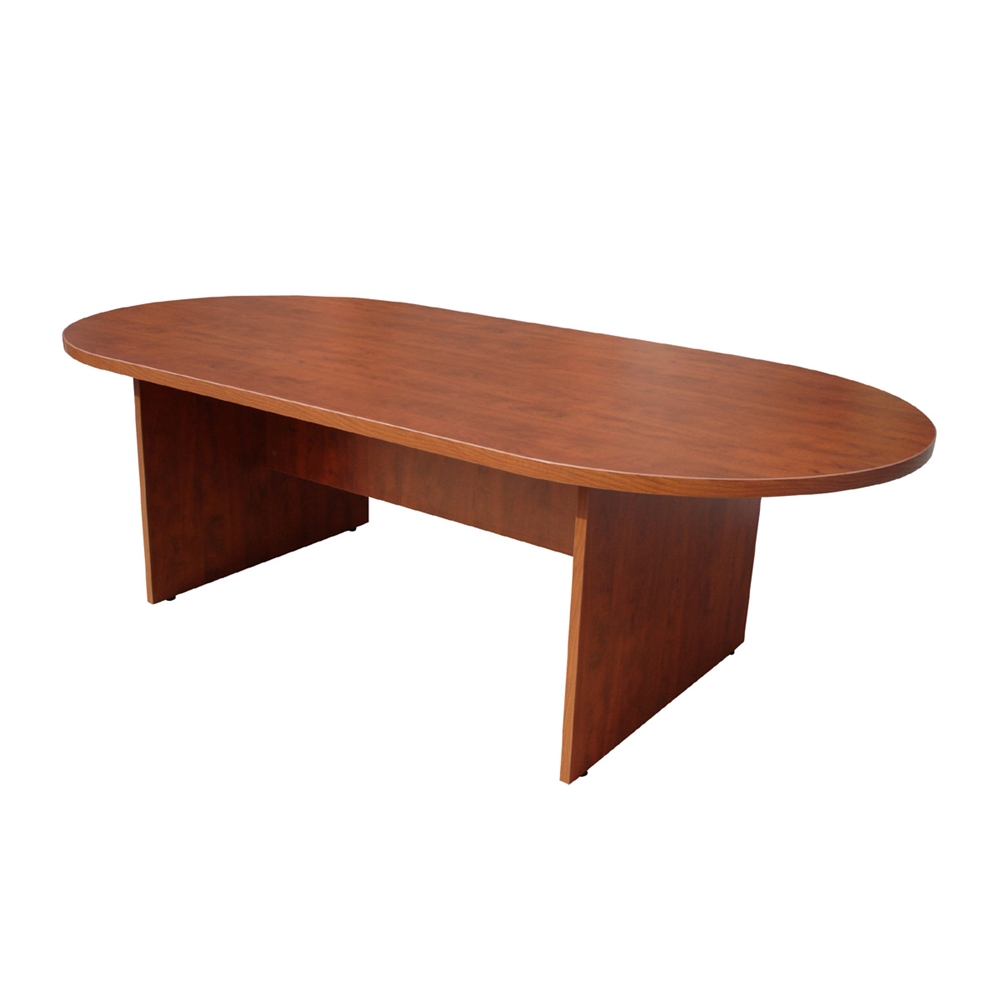 Boss 95W X 43D Race Track Conference Table, Cherry. Picture 1