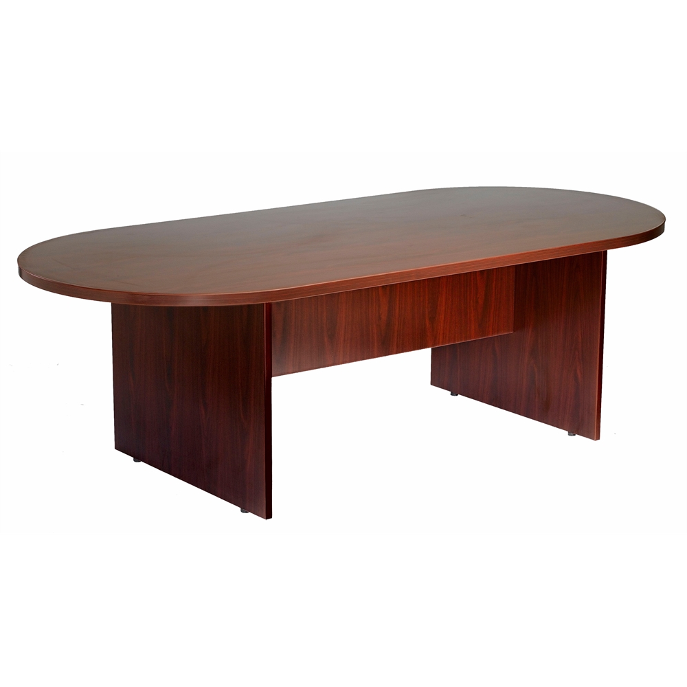 Boss 71W X 35D Race Track Conference Table, Mahogany. Picture 1