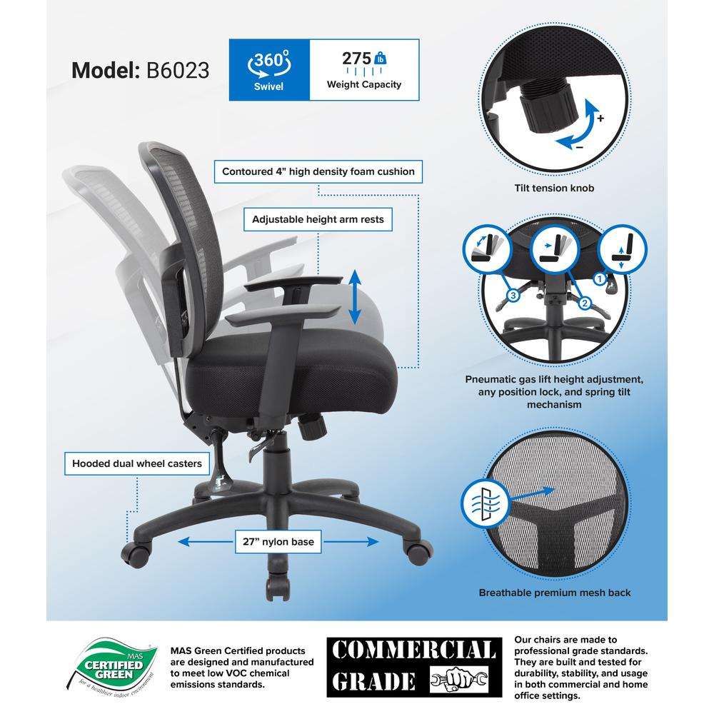 Boss Contract Mesh Task Chair. Picture 7