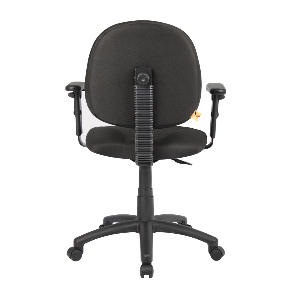 Boss Diamond Task Chair In Black W/ Adjustable Arms. Picture 4