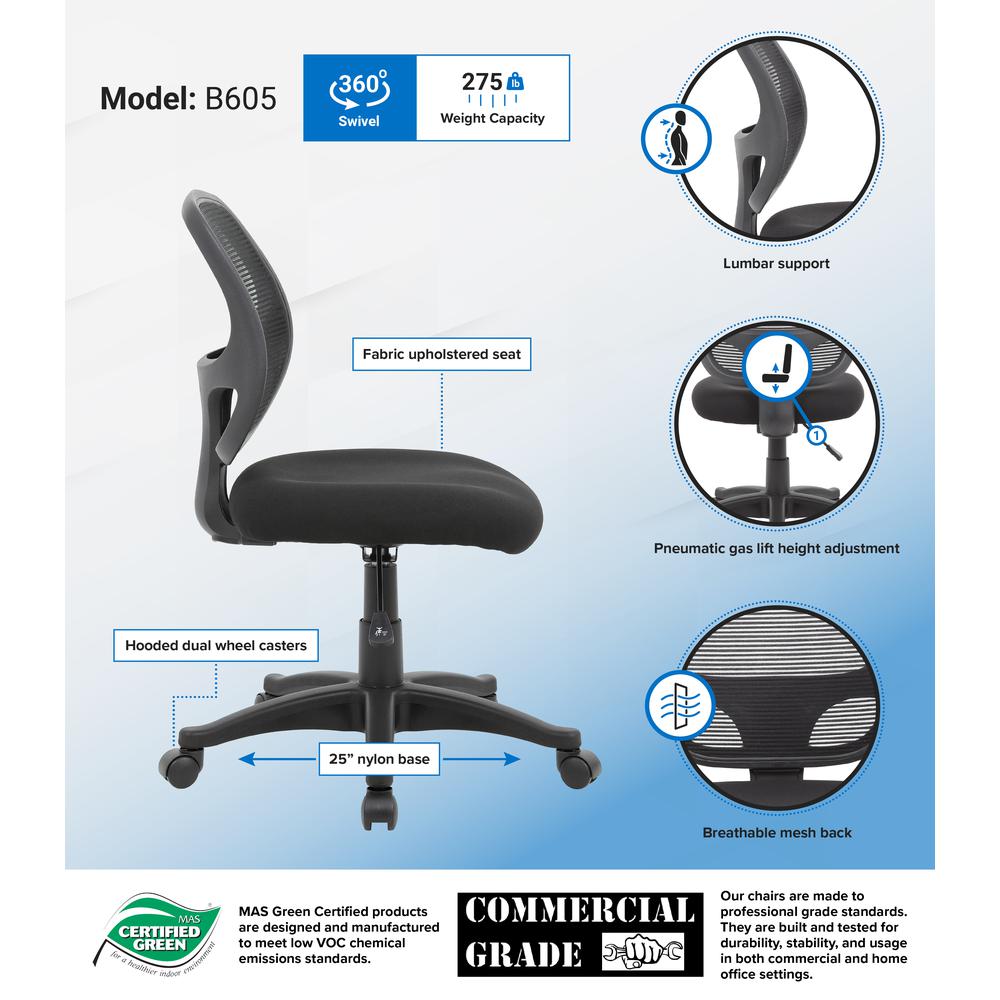 Boss Commercial Grade Mesh Task Chair. Picture 5