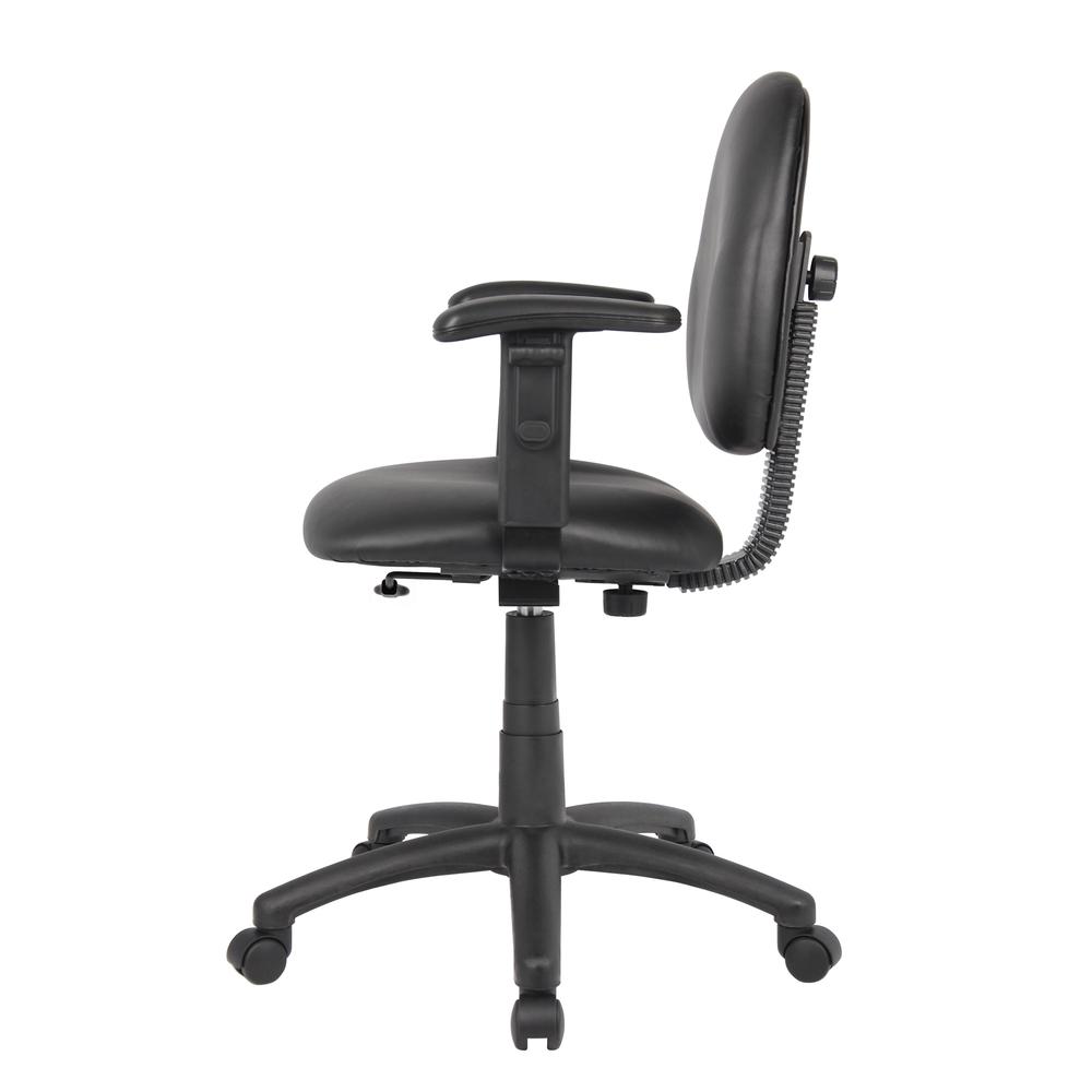 Boss Diamond Task Chair In Black Caressoft W/ Adjustable Arms. Picture 6