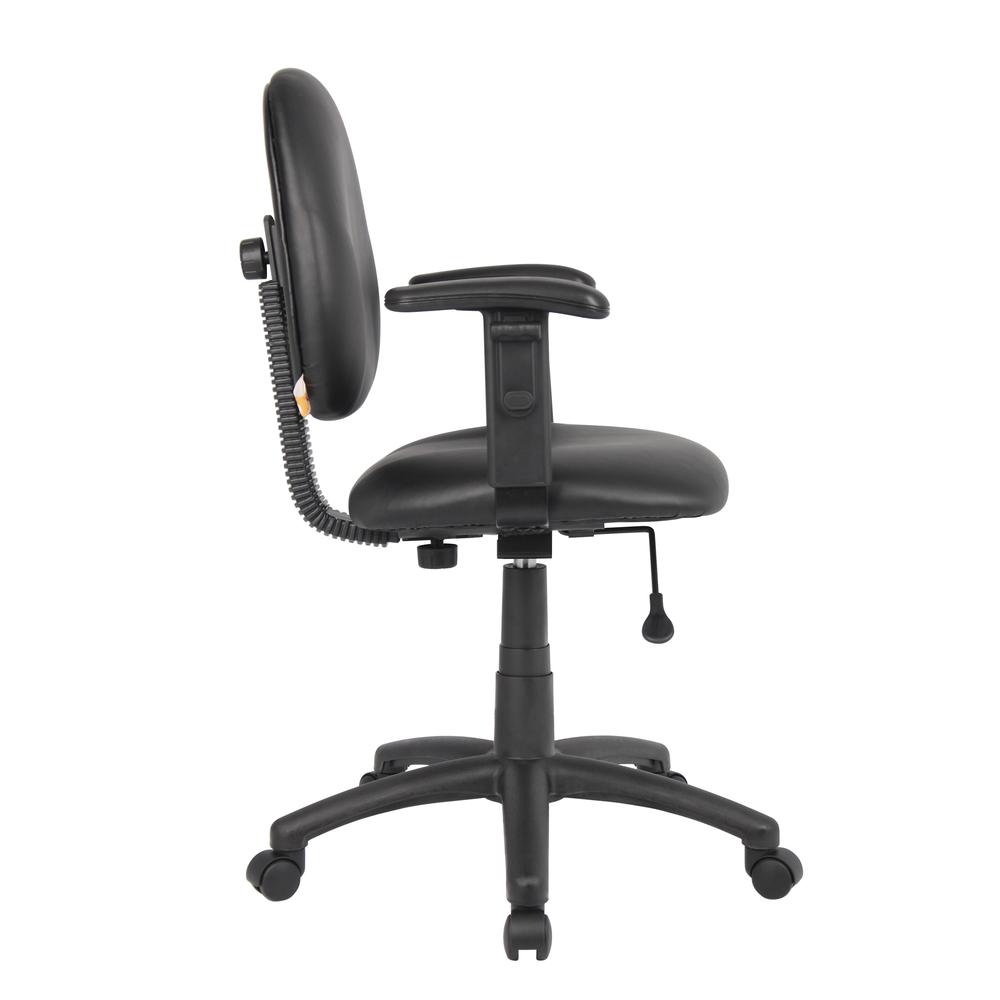 Boss Diamond Task Chair In Black Caressoft W/ Adjustable Arms. Picture 5