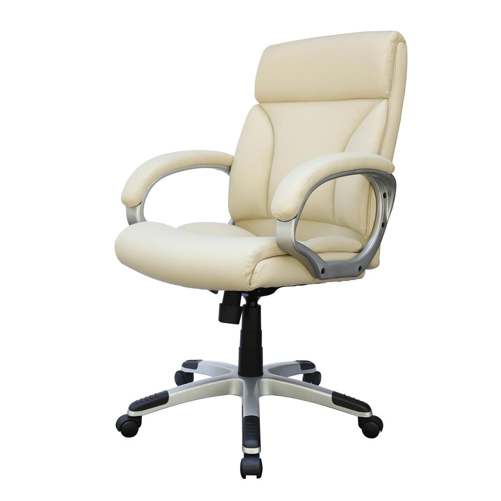 Boss Modern Mid Back Executive Chair, Ivory. Picture 4