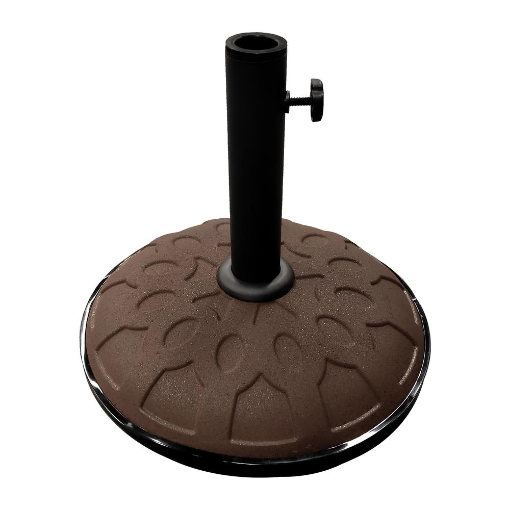 25-Pound Resin Compound Umbrella Base Chocolate. Picture 1