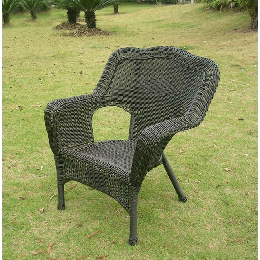 Camelback Resin Wicker Patio Chair. Picture 1