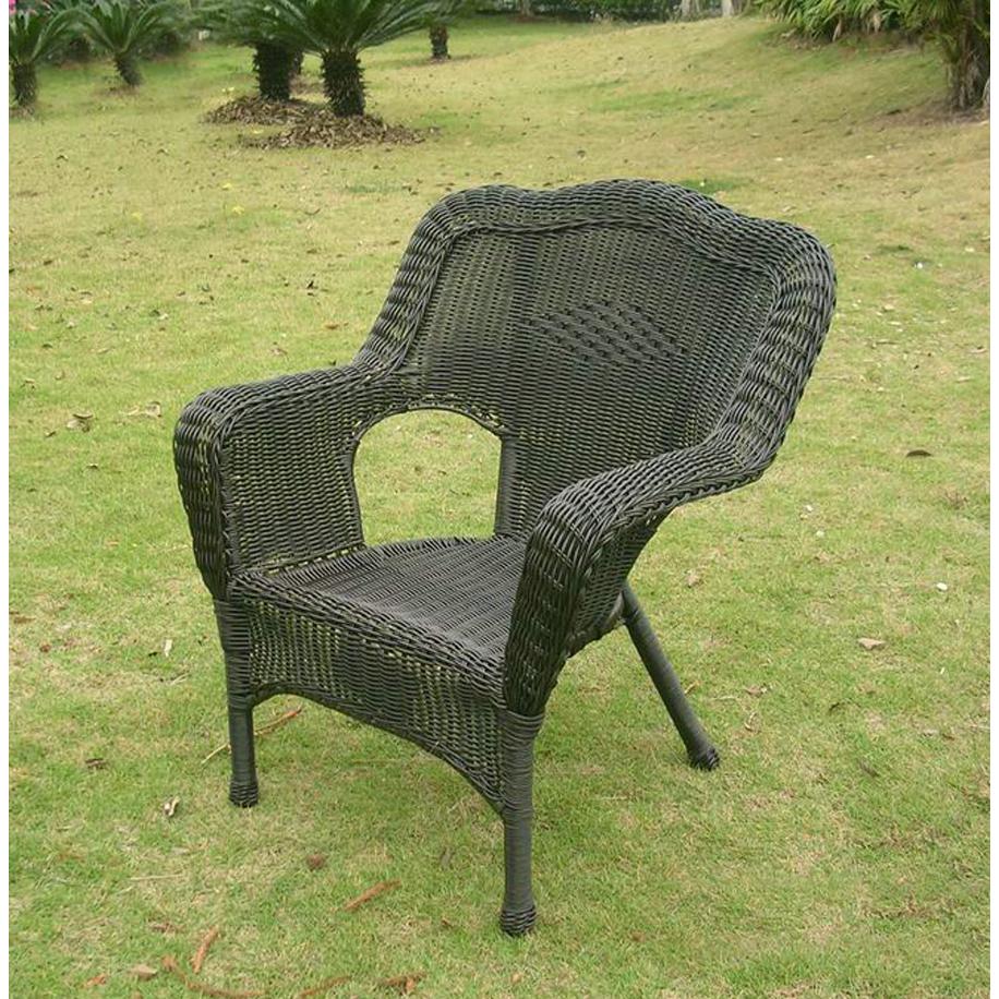 Camelback Resin Wicker Patio Chairs (Set of 2). Picture 1