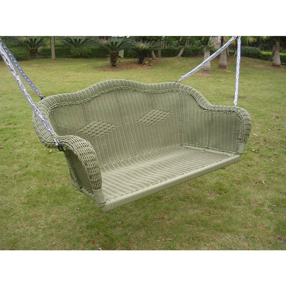 Resin Wicker Hanging Loveseat Swing. The main picture.