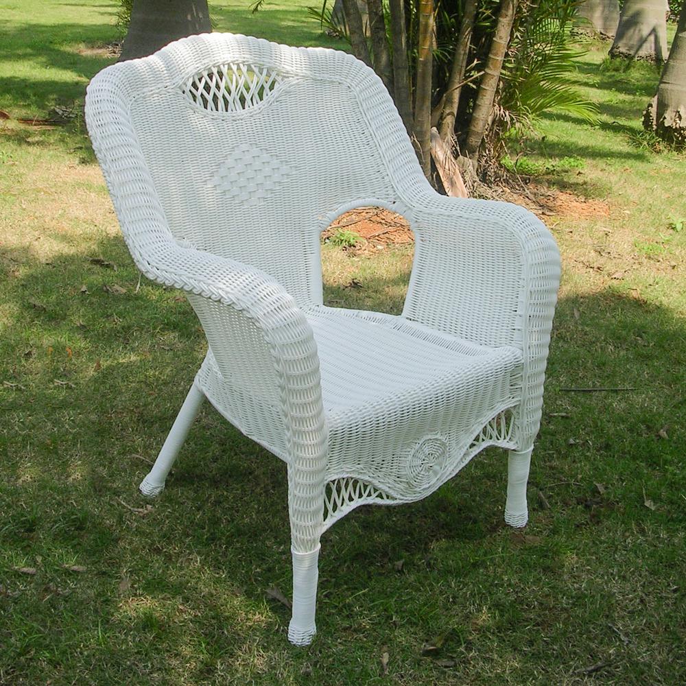 Riviera Resin Wicker/Aluminum Outdoor Dining Chair. Picture 1