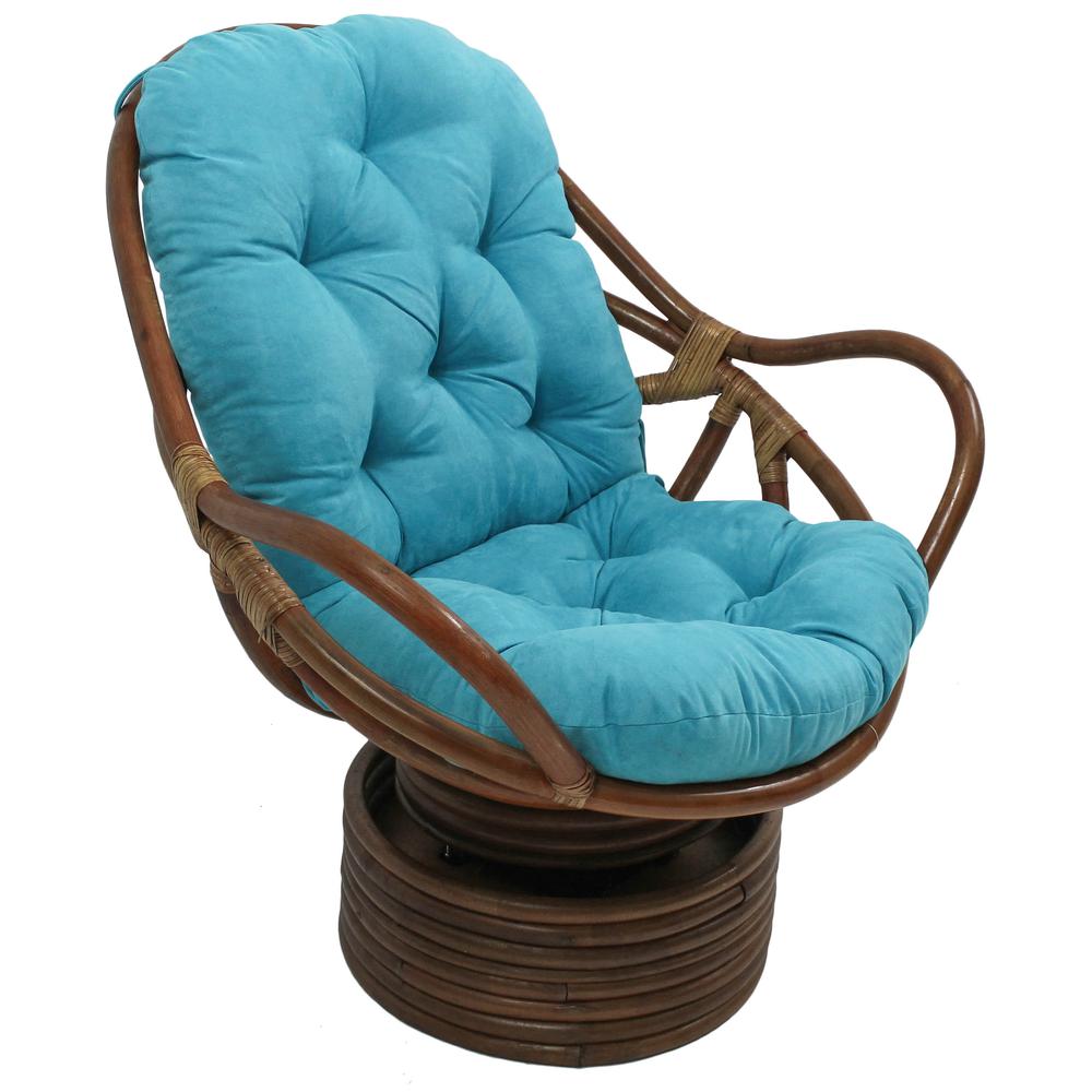 Rattan Swivel Rocker with Micro Suede Cushion. The main picture.