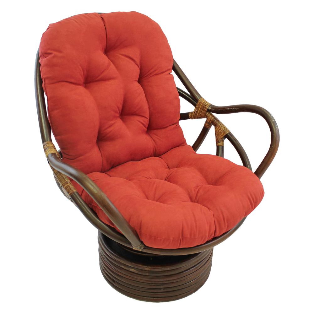 Rattan Swivel Rocker with Micro Suede Cushion. The main picture.