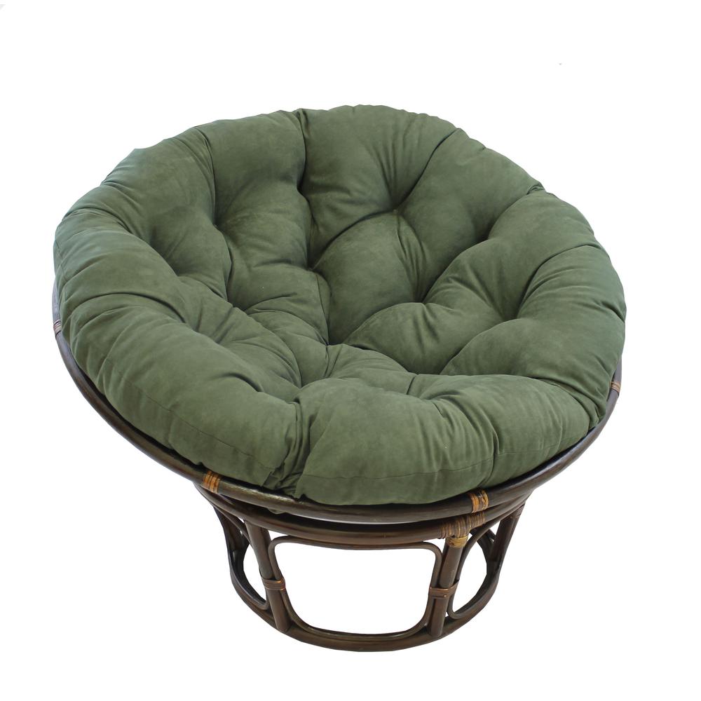Rattan 42-Inch Papasan Chair with Micro Suede Cushion. Picture 1