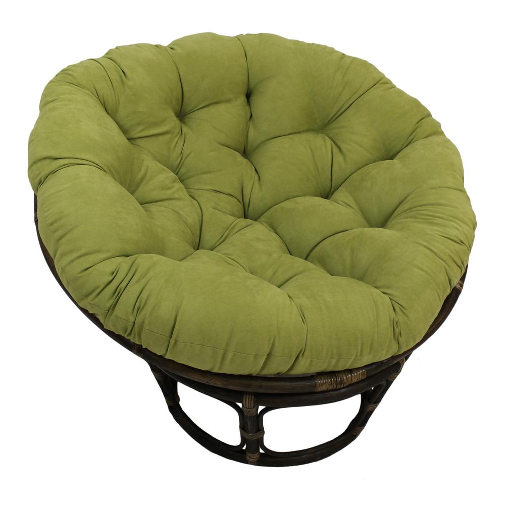 Rattan 42-Inch Papasan Chair with Micro Suede Cushion. Picture 1