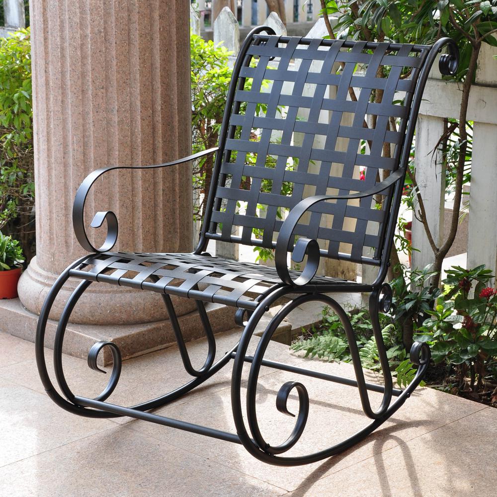 Mandalay Iron Rocking Chair. Picture 1