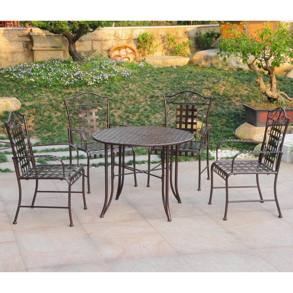 Mandalay Set of 5 Outdoor Dining Group. Picture 1