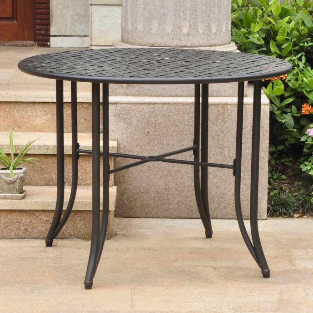 Mandalay Iron Outdoor 39" Dining Table. Picture 1