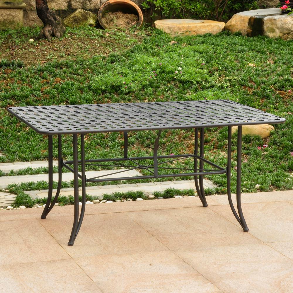 Mandalay Iron Outdoor 60" Dining Table. Picture 1