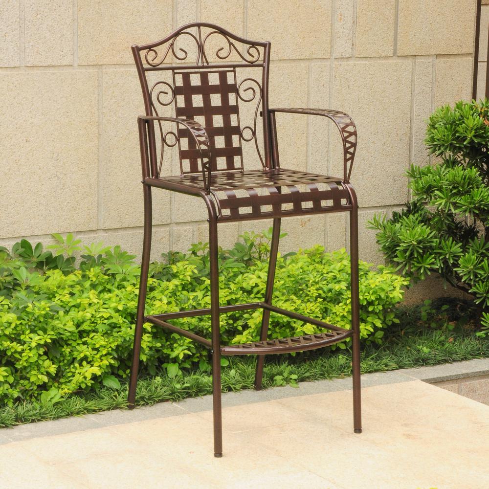 Set of 2 Mandalay Iron Bar Height Chair. Picture 1