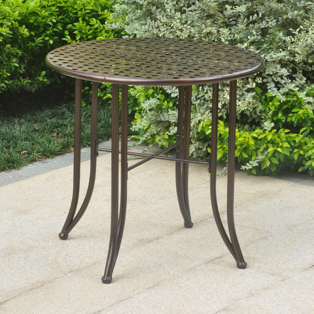 Mandalay Iron Patio Bistro Table. Picture 1