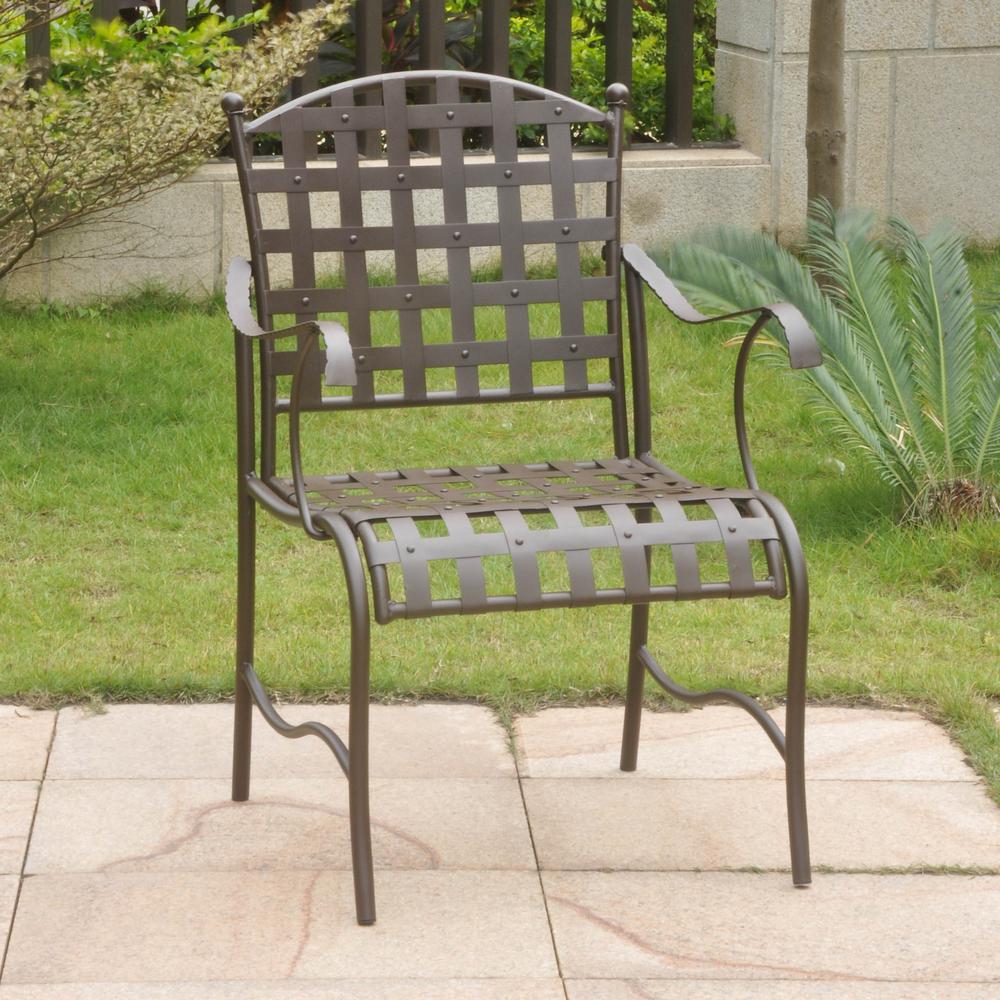 Santa Fe Nailhead Iron Set of Two Chairs. Picture 1
