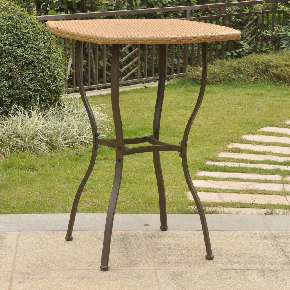Valencia Resin Wicker/Steel Bar Height Table. Picture 1