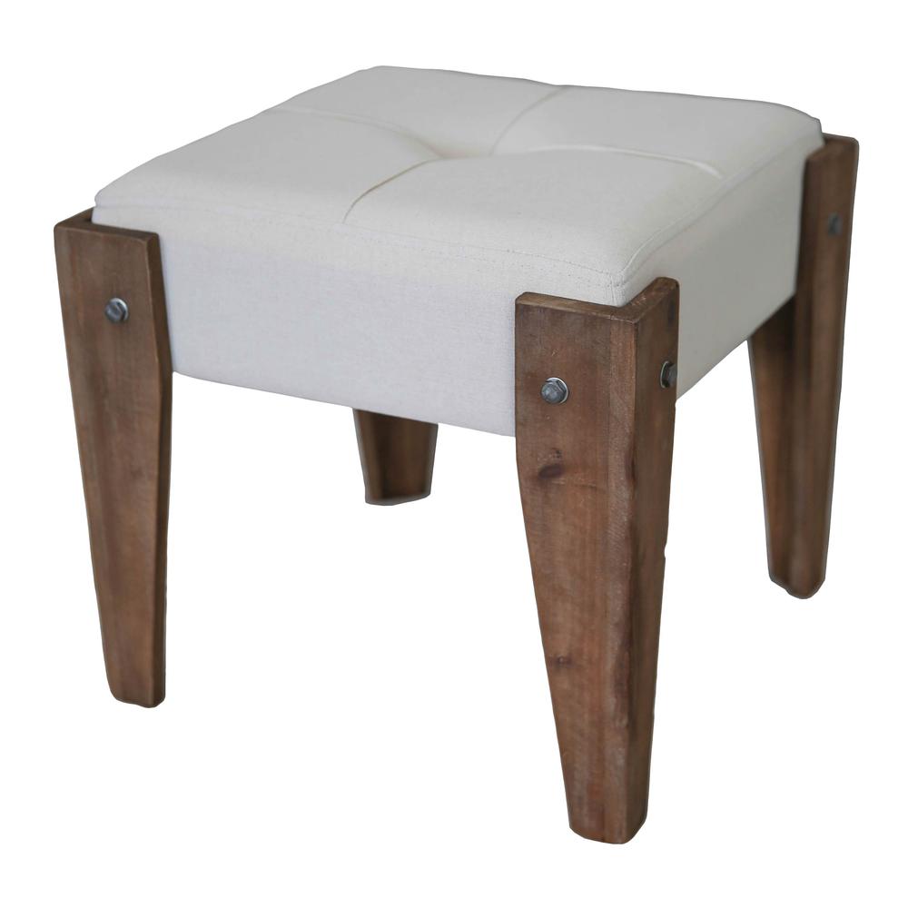 Tufted Fabric Stool. Picture 1