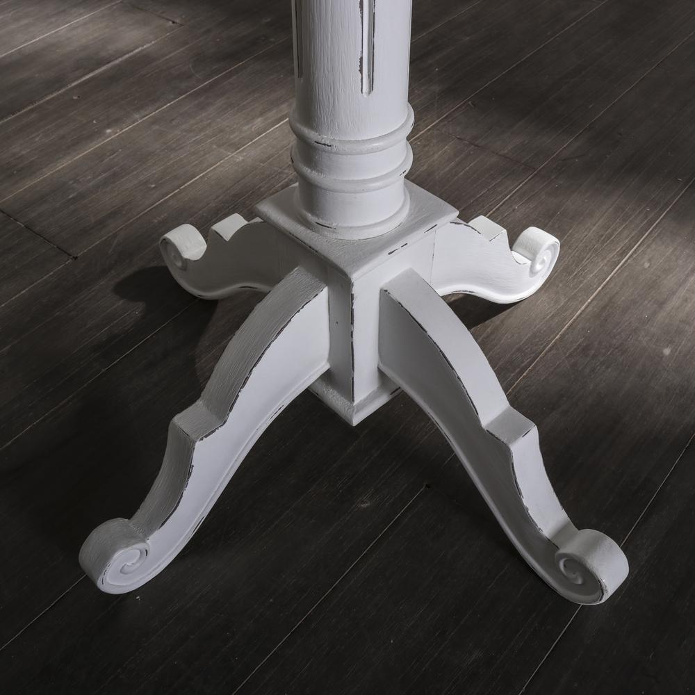 Ashbury Pedestal Base Table Antique White. Picture 1