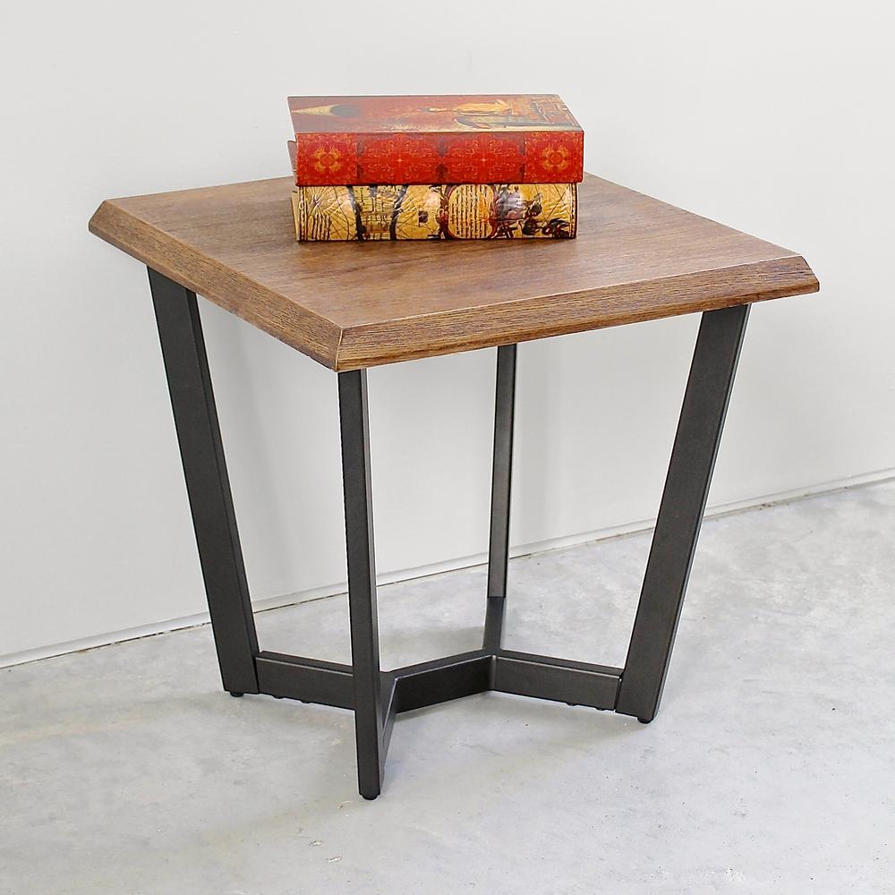 Hamburg Contemporary Contemporary MDF/Metal End Table. Picture 1