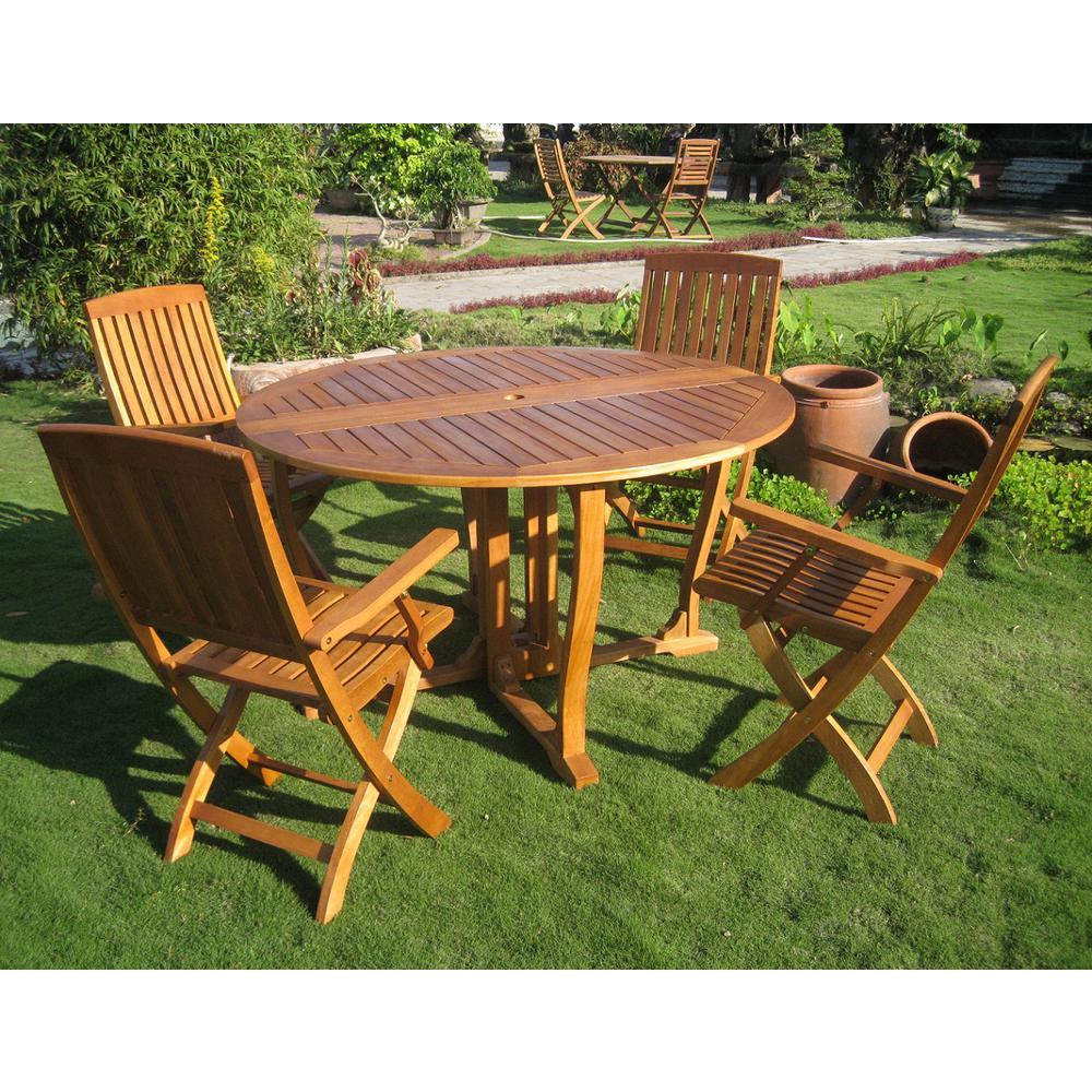 Marbella Set of 5 Round Dining Group. Picture 1