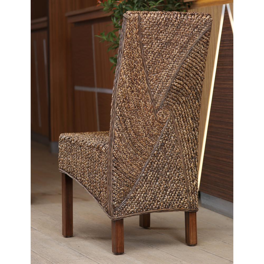 Lambada Hyacinth Spiral Design Chair (Set of 2). Picture 1