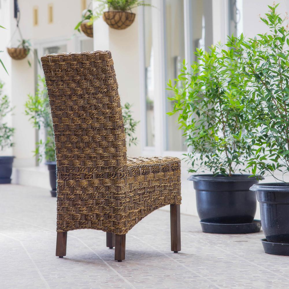 Manila Abaca/Rattan Wicker Dining Chair. Picture 1