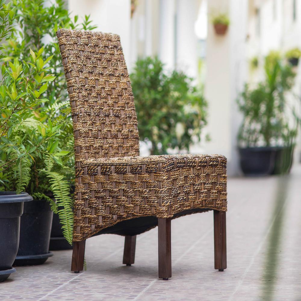 Manila Abaca/Rattan Wicker Dining Chair (Set of 2). Picture 2