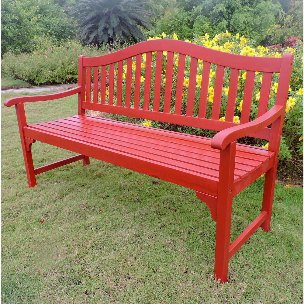 Royal Fiji Acacia 59-inch Camel Back 3-seater Bench. Picture 1