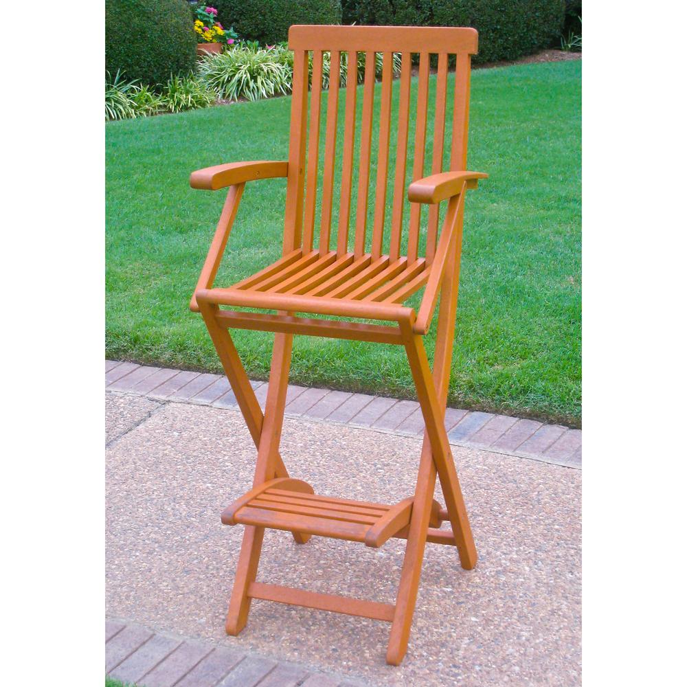 Set of Two Royal Tahiti Outdoor Folding Bar Chair. The main picture.