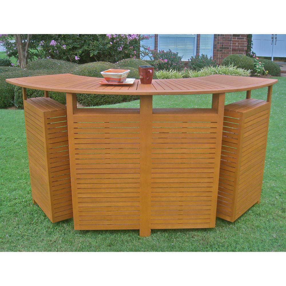 Royal Tahiti Outdoor Wood Fold Out Bar. Picture 3