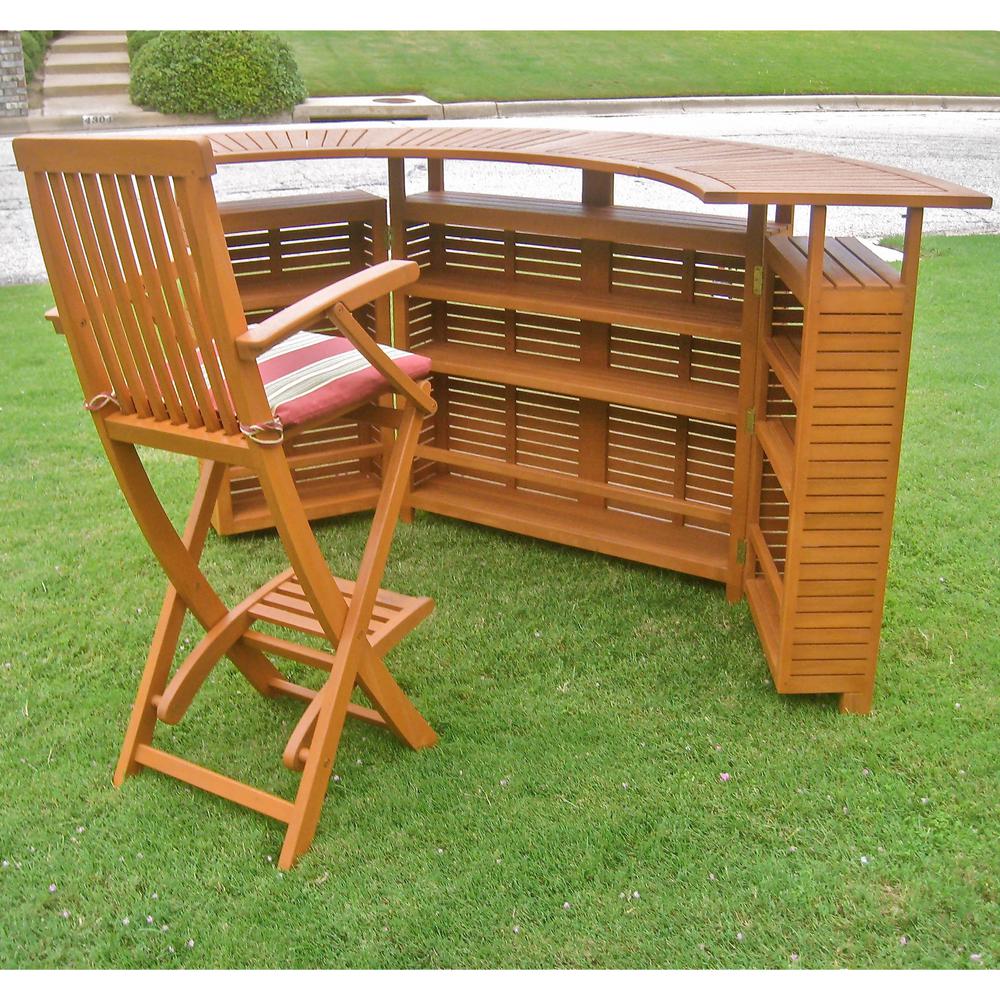 Royal Tahiti Outdoor Wood Fold Out Bar. Picture 2