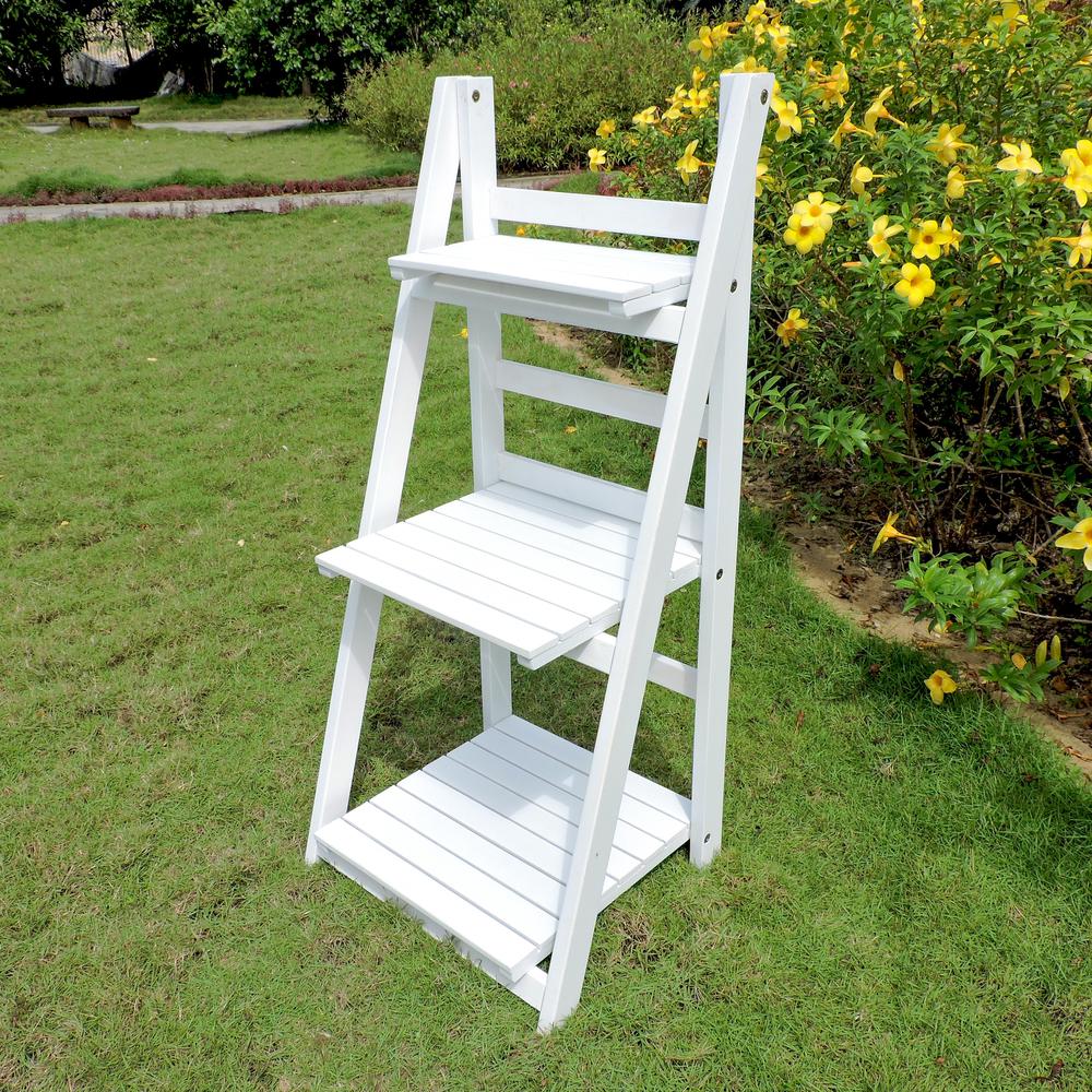 Royal Fiji Acacia 3-Tier Plant Stand. Picture 1