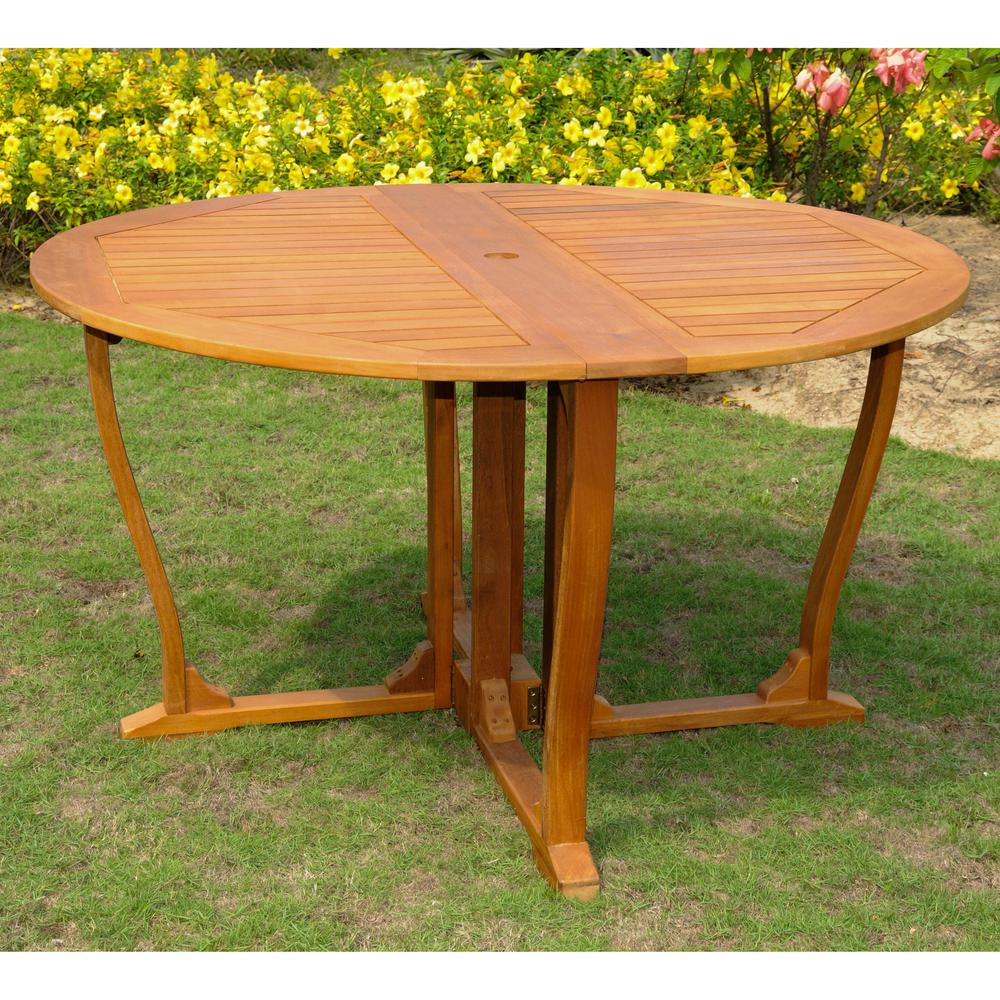 Royal Tahiti Round Wood Gate Leg Table. Picture 2