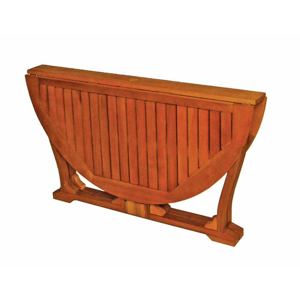 Royal Tahiti Round Wood Gate Leg Table. Picture 1
