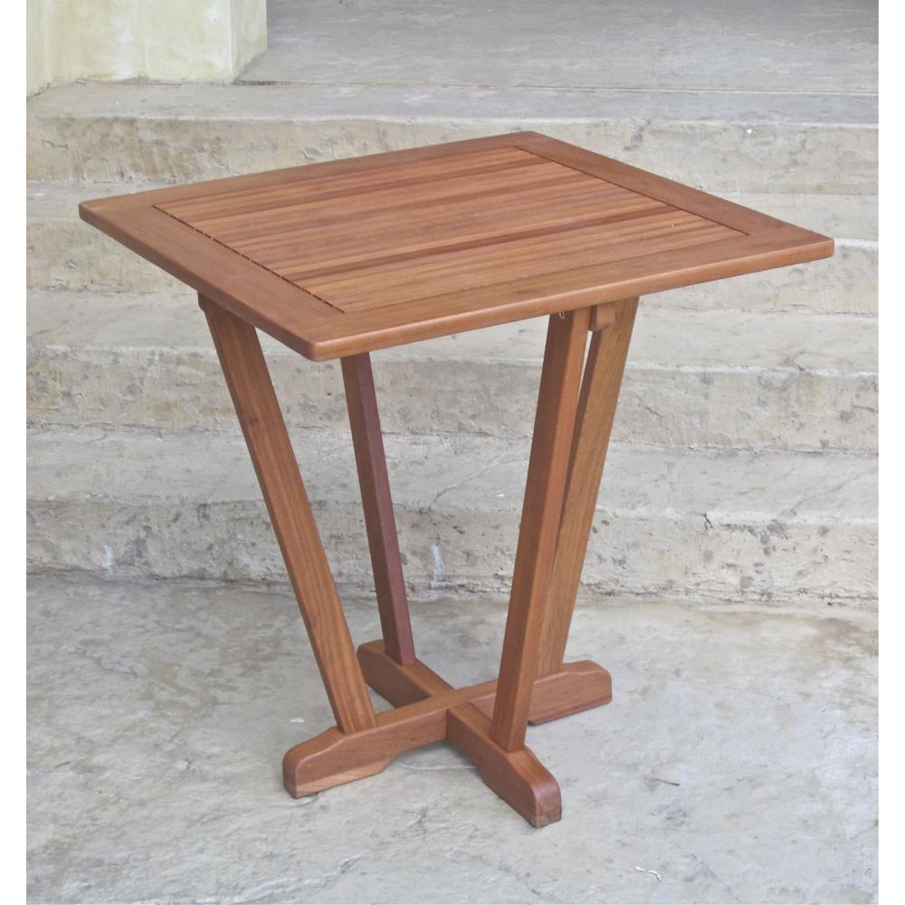 Royal Tahiti Outdoor 28" Square Inverted Pyramid Table. Picture 1