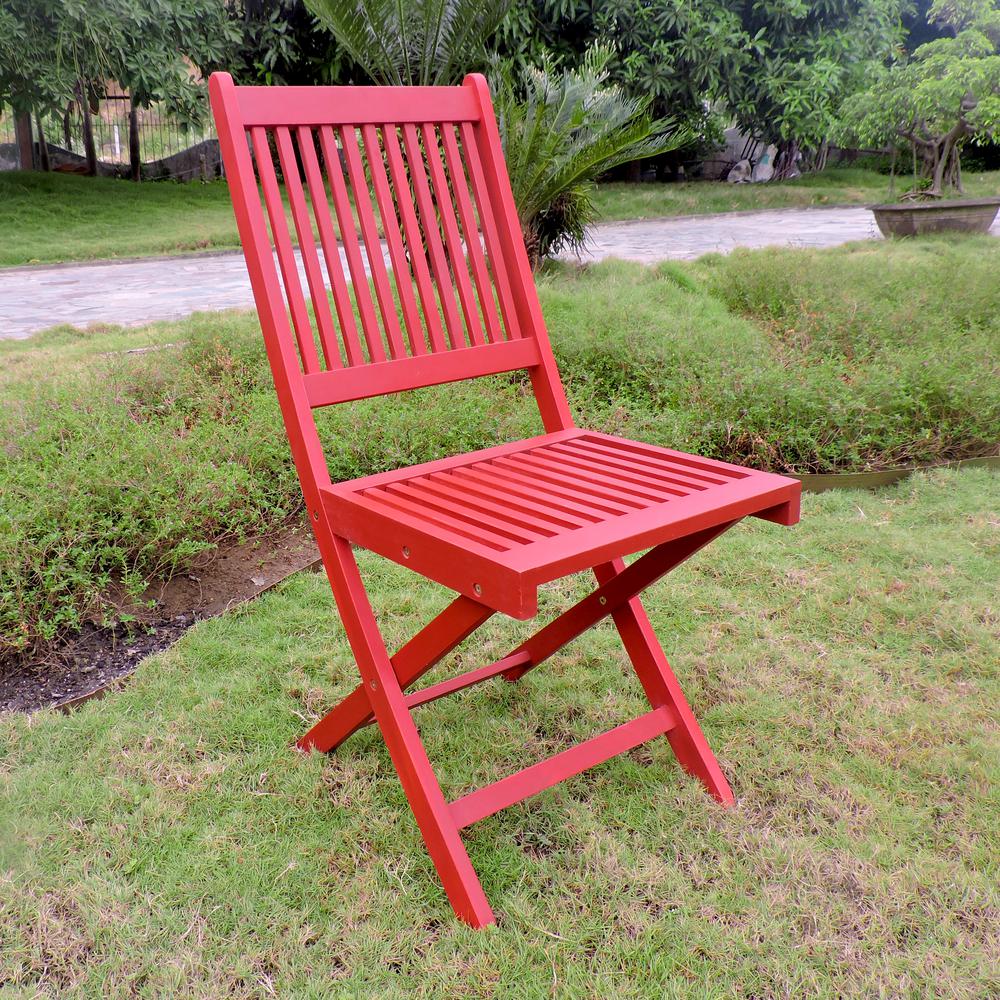Royal Fiji Acacia Folding Garden Chair (Set of 2). Picture 1