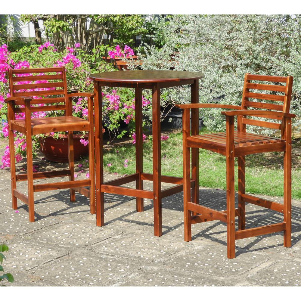 Highland Outdoor Bar Height Bistro Set. Picture 1