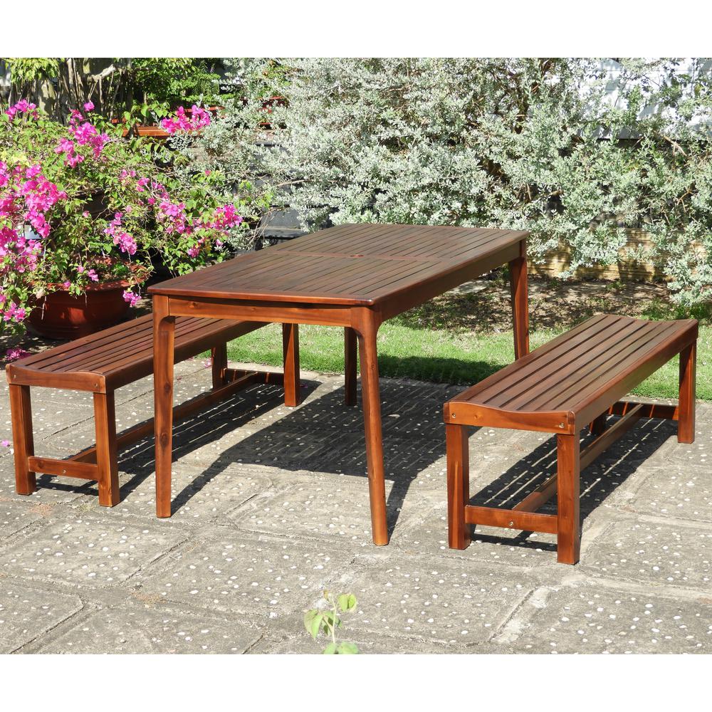 Highland Acacia Wood Dining Set. Picture 2