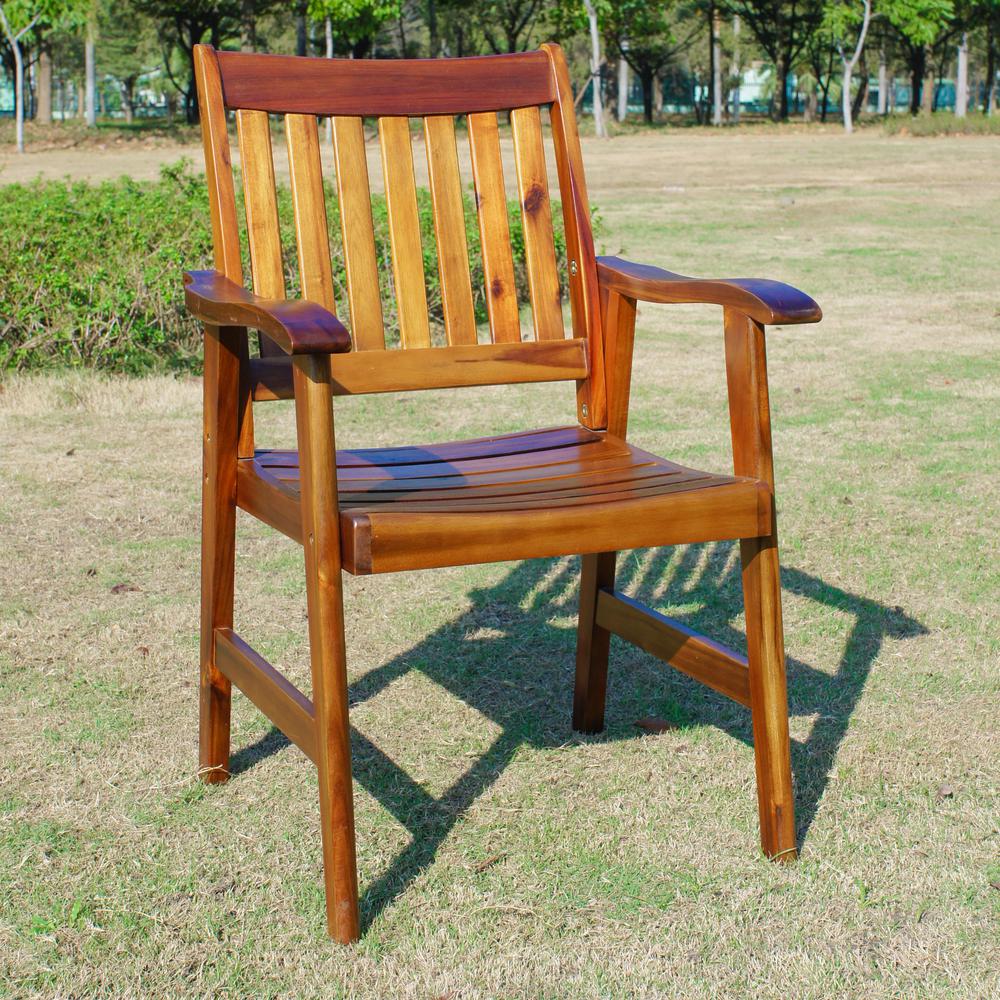 Highland Acacia Texana Arm Chair, stain. Picture 1
