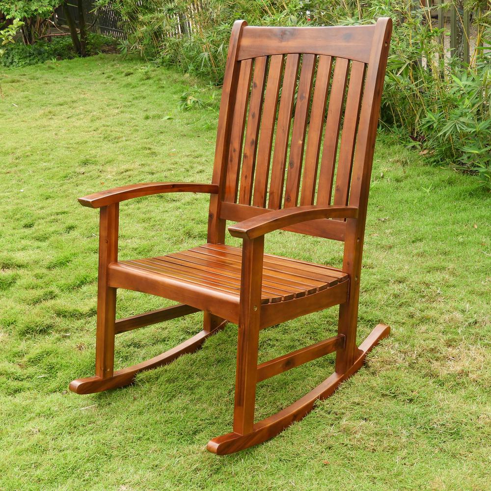 Highland Acacia Americana Rocking Chair. Picture 1
