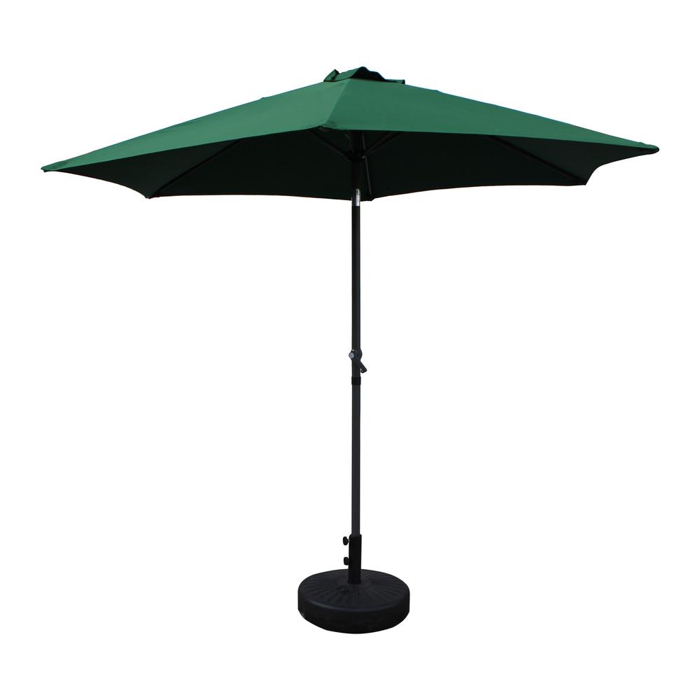 St. Kitts Aluminum 9-foot Patio Umbrella, Forest Green. Picture 1
