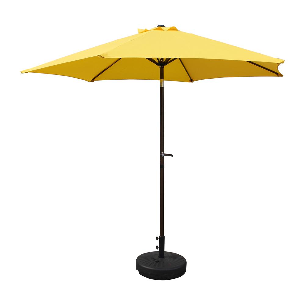 St. Kitts Aluminum 9-foot Patio Umbrella, Yellow. Picture 1