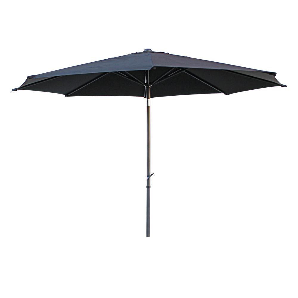 St. Kitts Aluminum 11.5-foot Patio Umbrella, Black. Picture 1