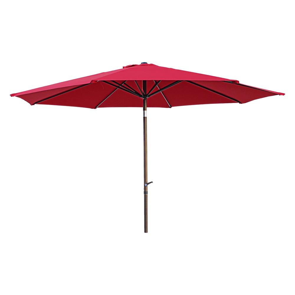 St. Kitts Aluminum 11.5-foot Patio Umbrella, Ruby Red. Picture 1