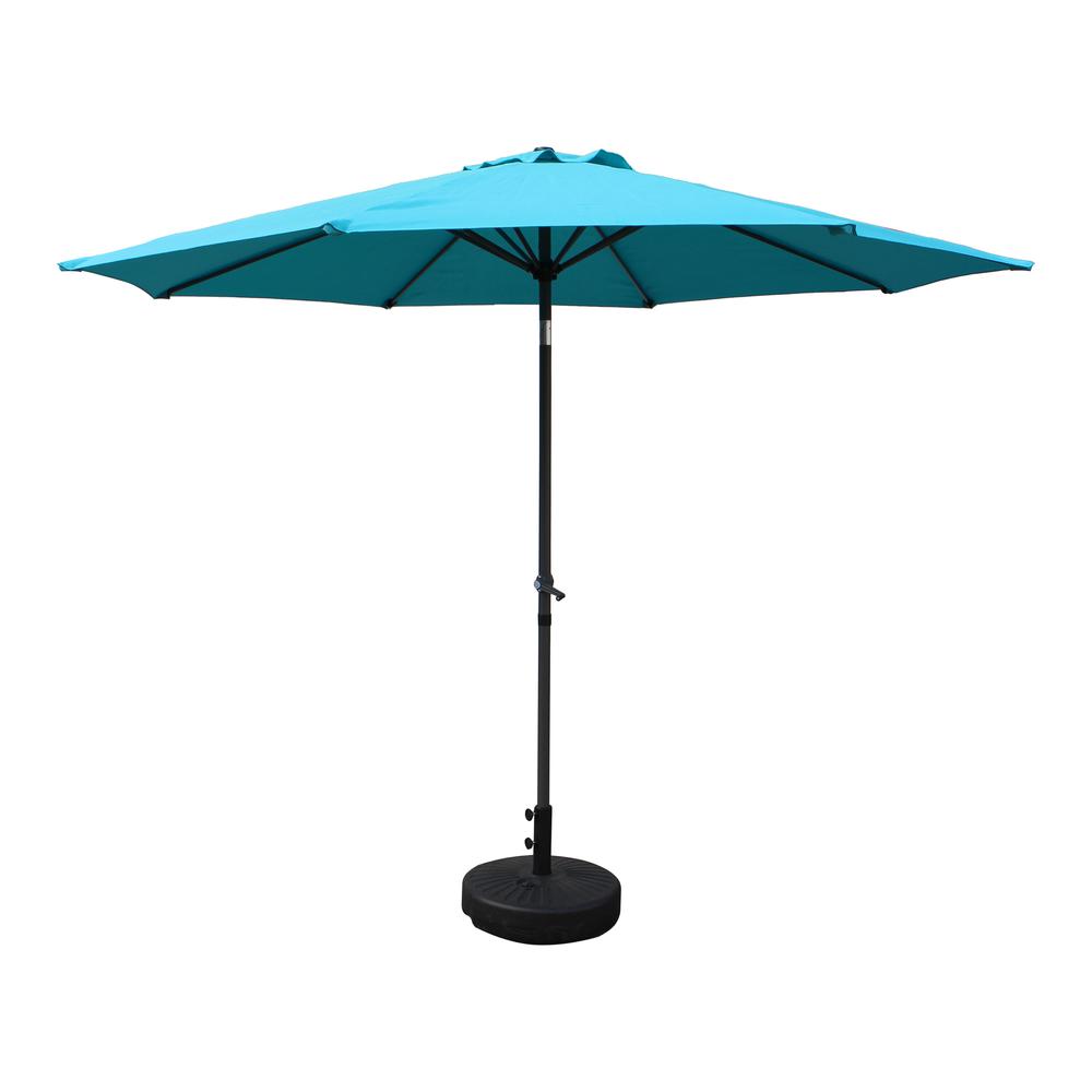 St. Kitts Aluminum 10-foot Patio Umbrella, Aqua Blue. Picture 1